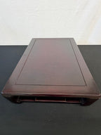 Low Japanese Rosewood Display Table, 23" x 16", Open Scroll Legs