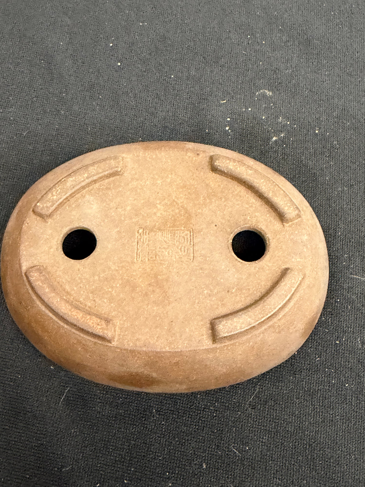Kenzan Unglazed Oval – Warm Textured Clay