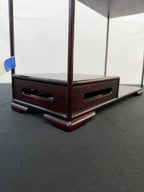Japanese Rosewood Stepped Display Shelf, Artist Signed