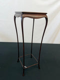 Tall Cabriole-Leg Hardwood Stand, Signed and Seal Marked