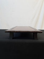 Low Japanese Display Table, 25" x 15", Wavy Edge, Figured Panel (21B)