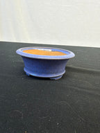 3.5x1.75 Inch Yozan Round Bonsai Pot – Purple Glaze
