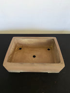 16.5x12.5x4.75 Inch Gyouzan Rectangle Bonsai Pot – Unglazed, Chop Marked