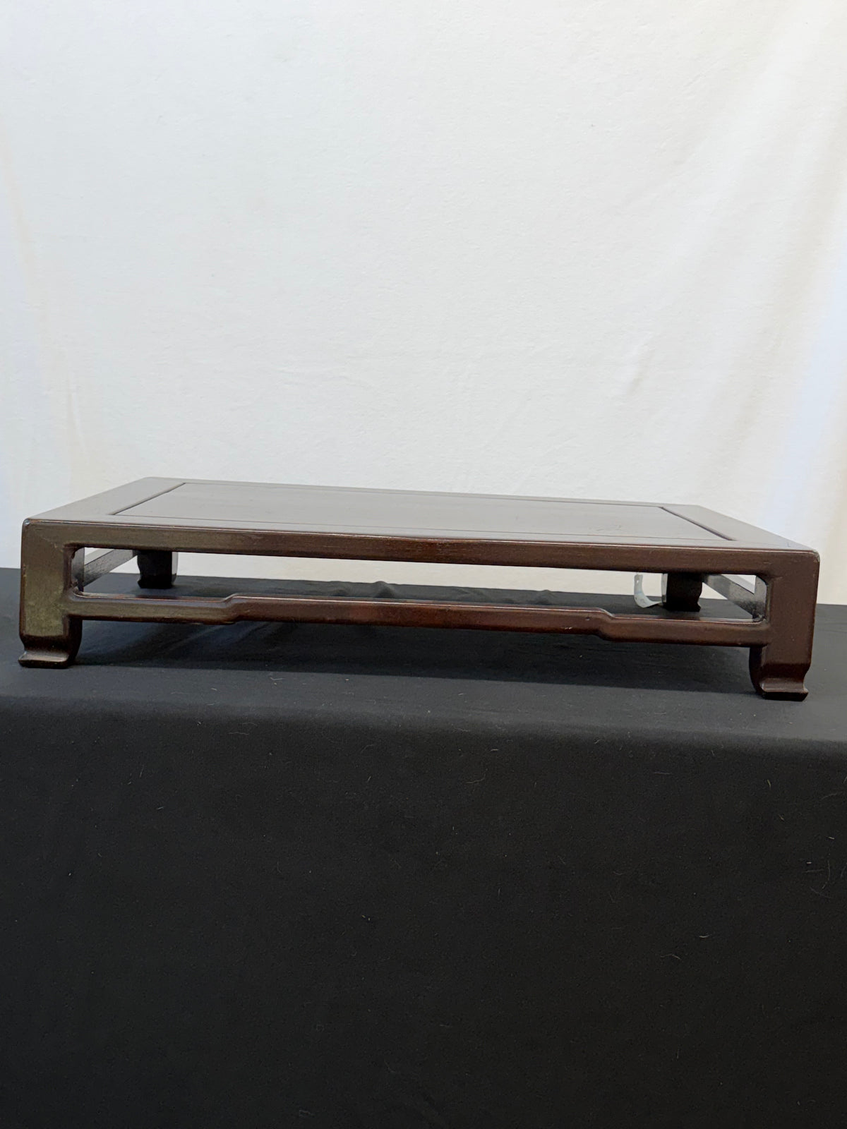 Low Japanese Hardwood Display Table, 29.5" x 20.5", Hoof Feet