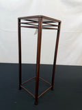 Tall Square Hardwood Stand with Double Rails, Seal Marked
