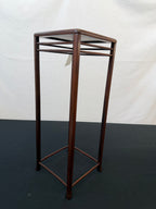 Tall Square Hardwood Stand with Double Rails, Seal Marked