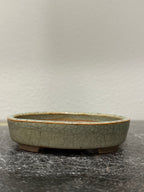 Syunzan Crackle Celadon Oval – Iron Rim