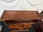 Japanese Rosewood Display Cabinet (Kazaridana), Doors, Drawers, Carved Bamboo Panel