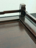 Low Japanese Hardwood Display Table, 29.5" x 20.5", Hoof Feet