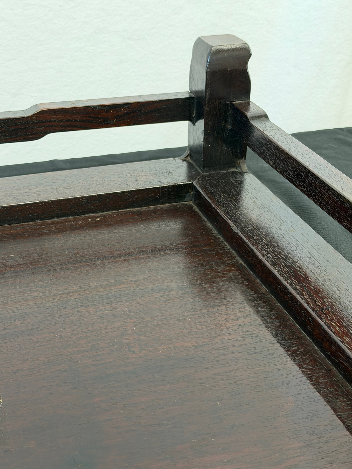 Low Japanese Hardwood Display Table, 29.5" x 20.5", Hoof Feet