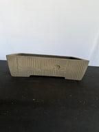 15x10.5x4 Inch Yamaaki Rectangle Bonsai Pot – Unglazed, Nail Signed