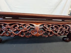 Carved Japanese Hardwood Display Table, Cloud-Scroll Apron