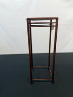 Tall Square Hardwood Stand with Double Rails, Seal Marked