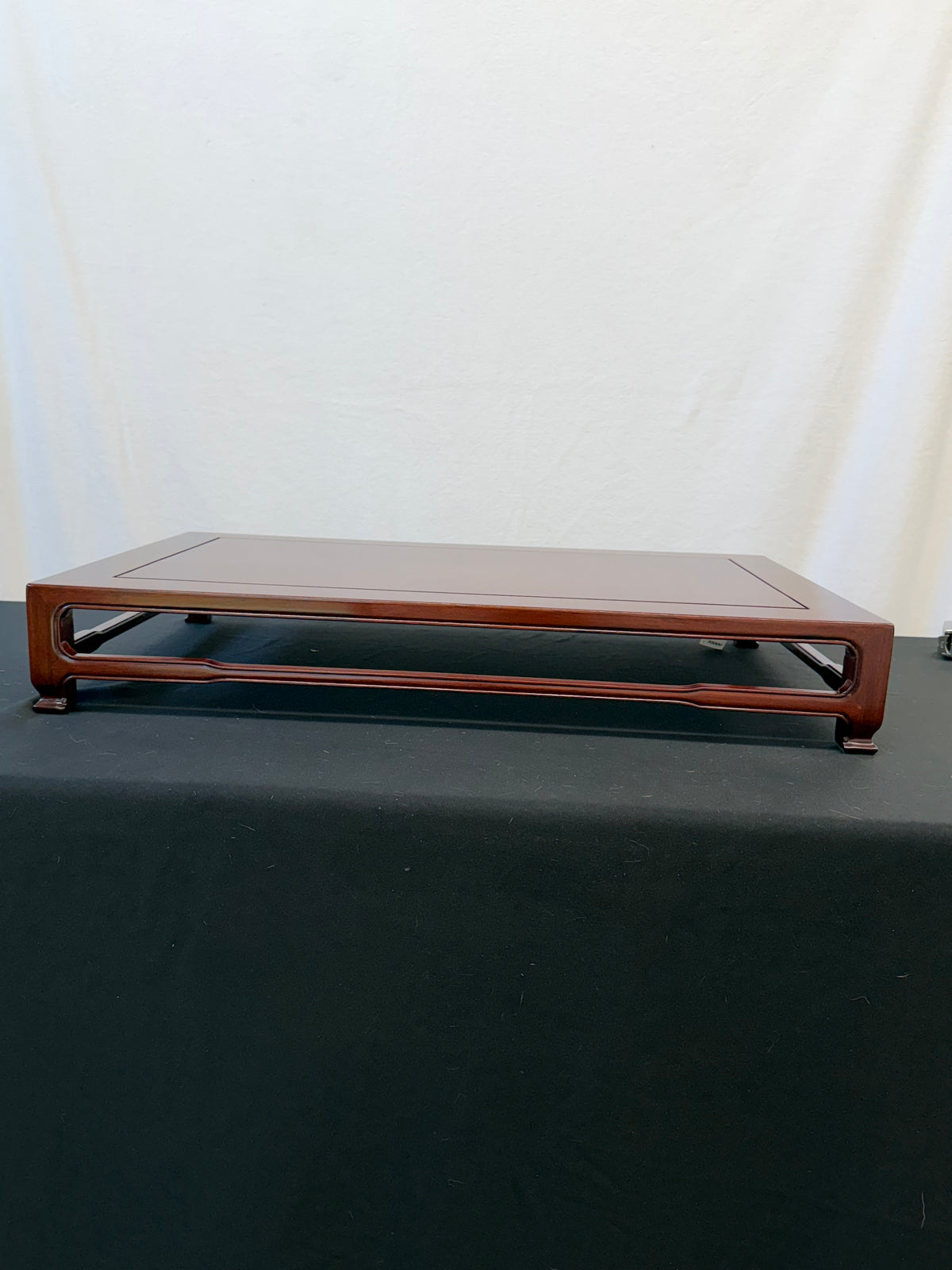 Show-Quality Japanese Rosewood Display Table, 30" x 18.5", Figured Panel