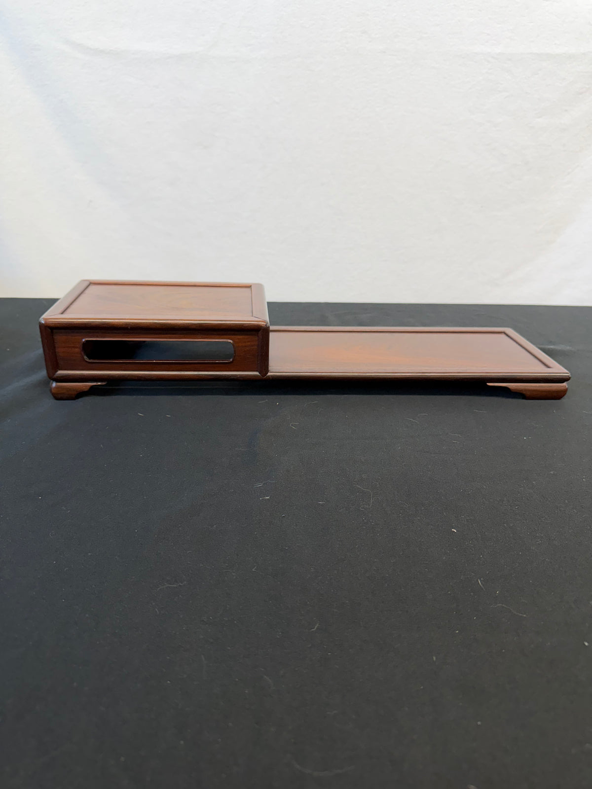 Two-Level Japanese Rosewood Display Stand, 20" Long