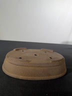 10x7x2 Inch Reiho Oval Bonsai Pot – Unglazed, Rolled Rim, Bracket Feet