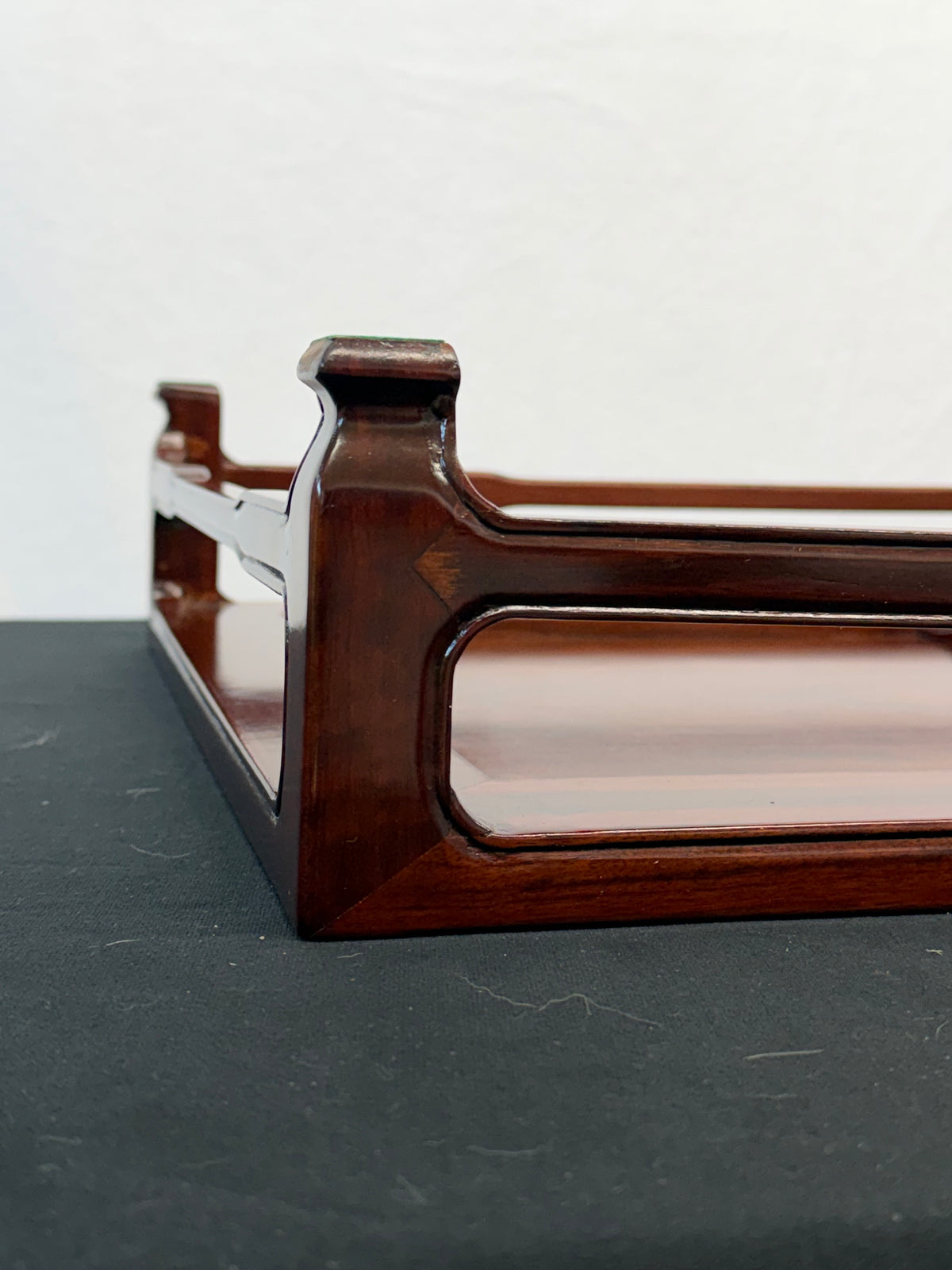 Show-Quality Japanese Rosewood Display Table, 30" x 18.5", Figured Panel