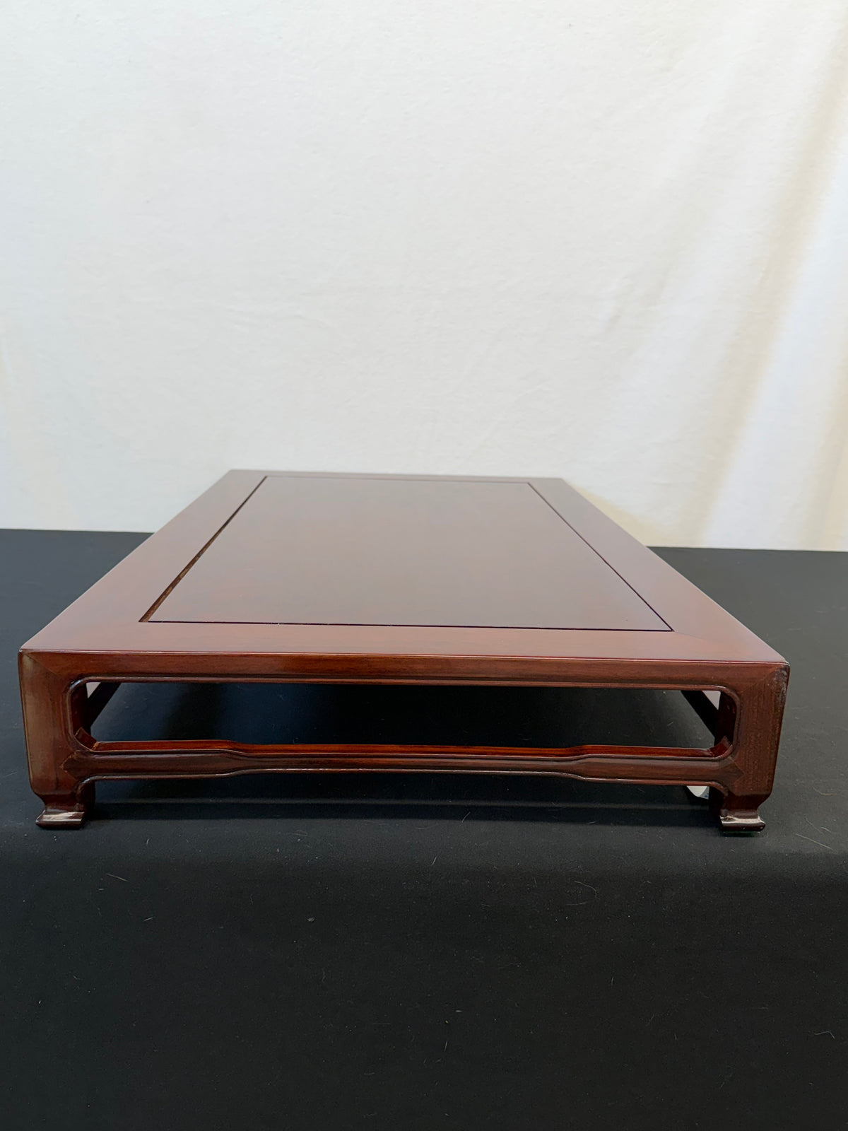 Show-Quality Japanese Rosewood Display Table, 30" x 18.5", Figured Panel
