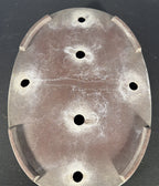 16x12x2.5 Inch Suishouen Oval Bonsai Pot – Grey-Brown Clay, Shallow Profile