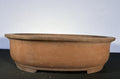 22x17x6.5 Inch Itayama Oval Bonsai Pot – Unglazed Red-Brown Clay, Deep Profile