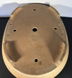 25x19x7 Inch Old Tokoname Oval Bonsai Pot – Warm Tan Clay, Deep Profile