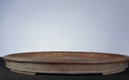 27.5x19.5x3 Inch Suishouen Oval Bonsai Pot – Red-Brown Clay, Shallow