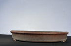 27.5x19.5x3 Inch Suishouen Oval Bonsai Pot – Red-Brown Clay, Shallow