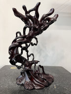 Hand-Carved Root Display Stand R7 - Tall Shohin Stand