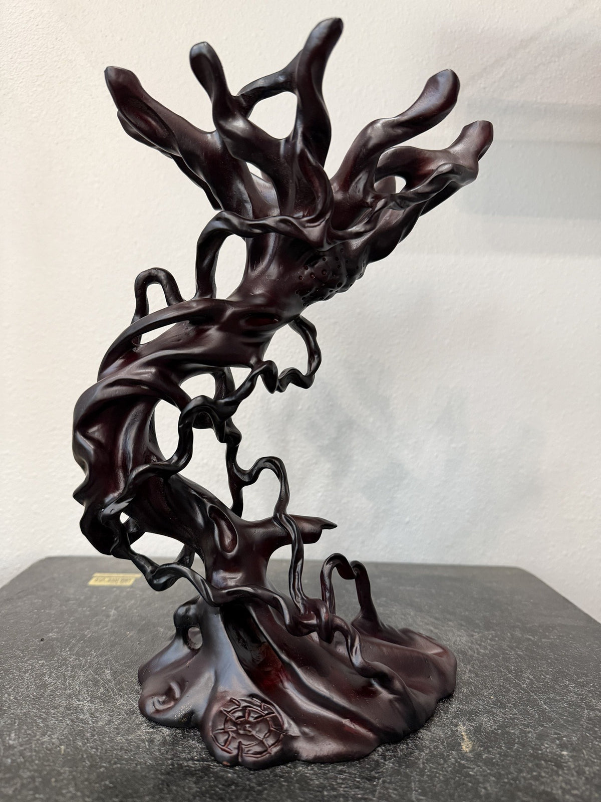 Hand-Carved Root Display Stand R7 - Tall Shohin Stand