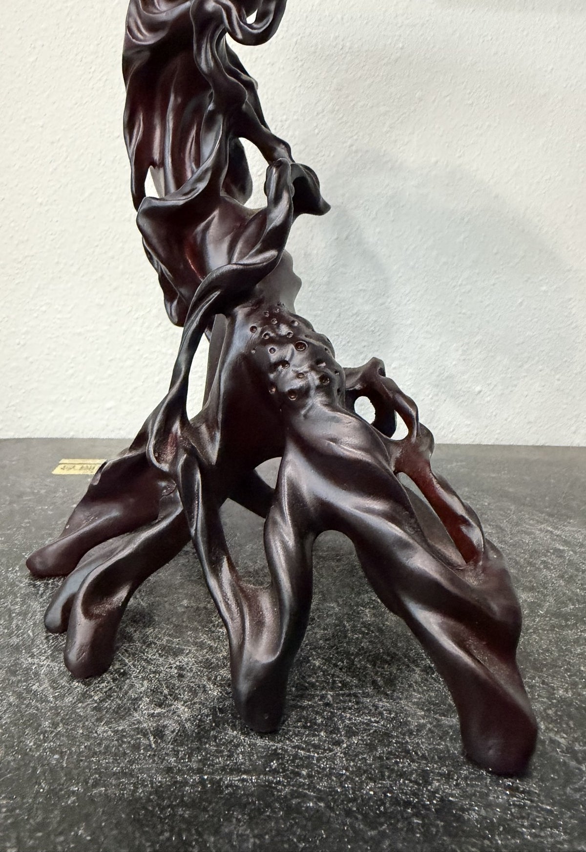 Hand-Carved Root Display Stand R7 - Tall Shohin Stand