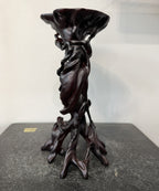 Hand-Carved Root Display Stand R7 - Tall Shohin Stand