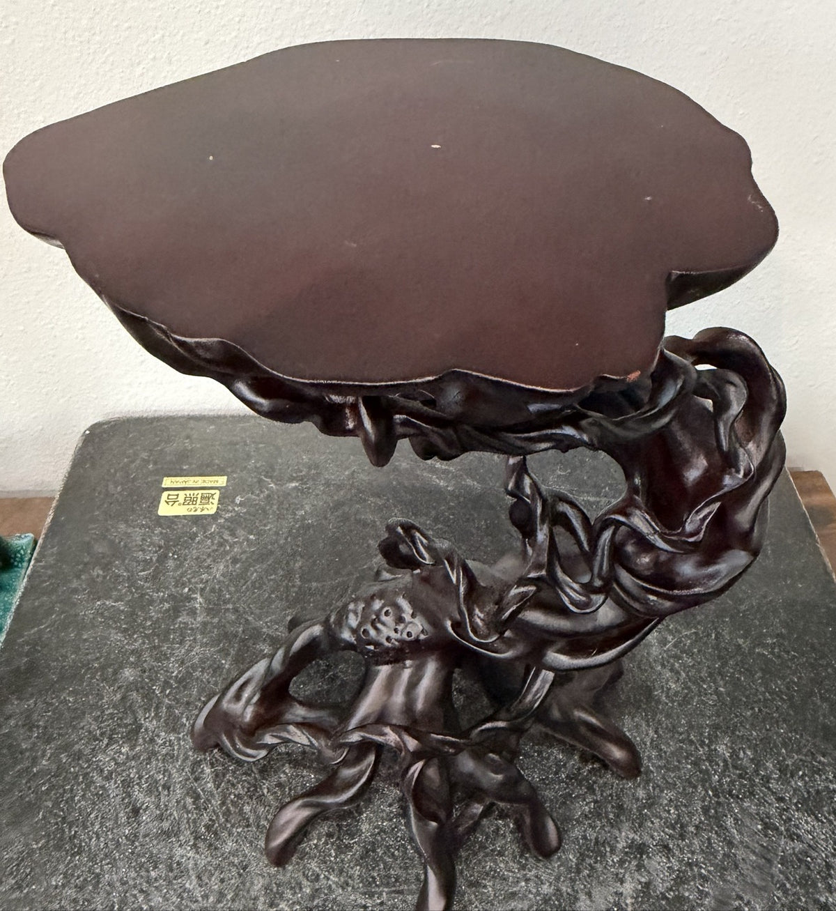 Hand-Carved Root Display Stand R7 - Tall Shohin Stand