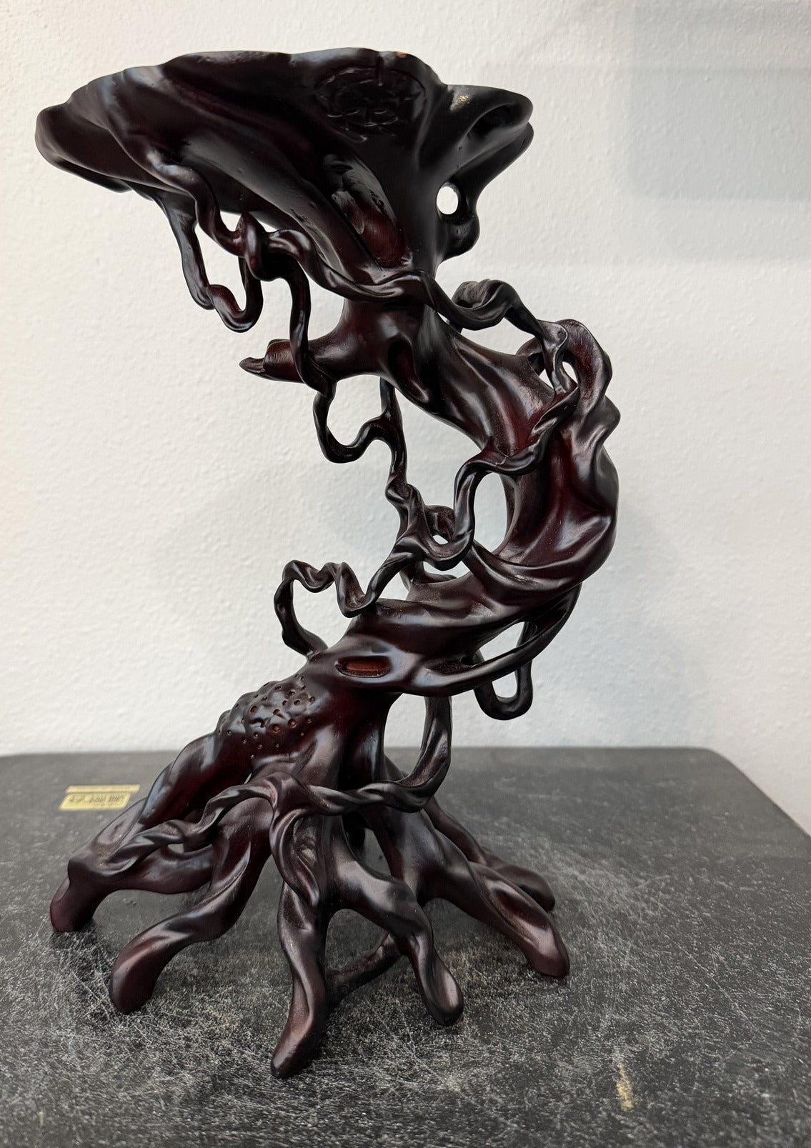 Hand-Carved Root Display Stand R7 - Tall Shohin Stand