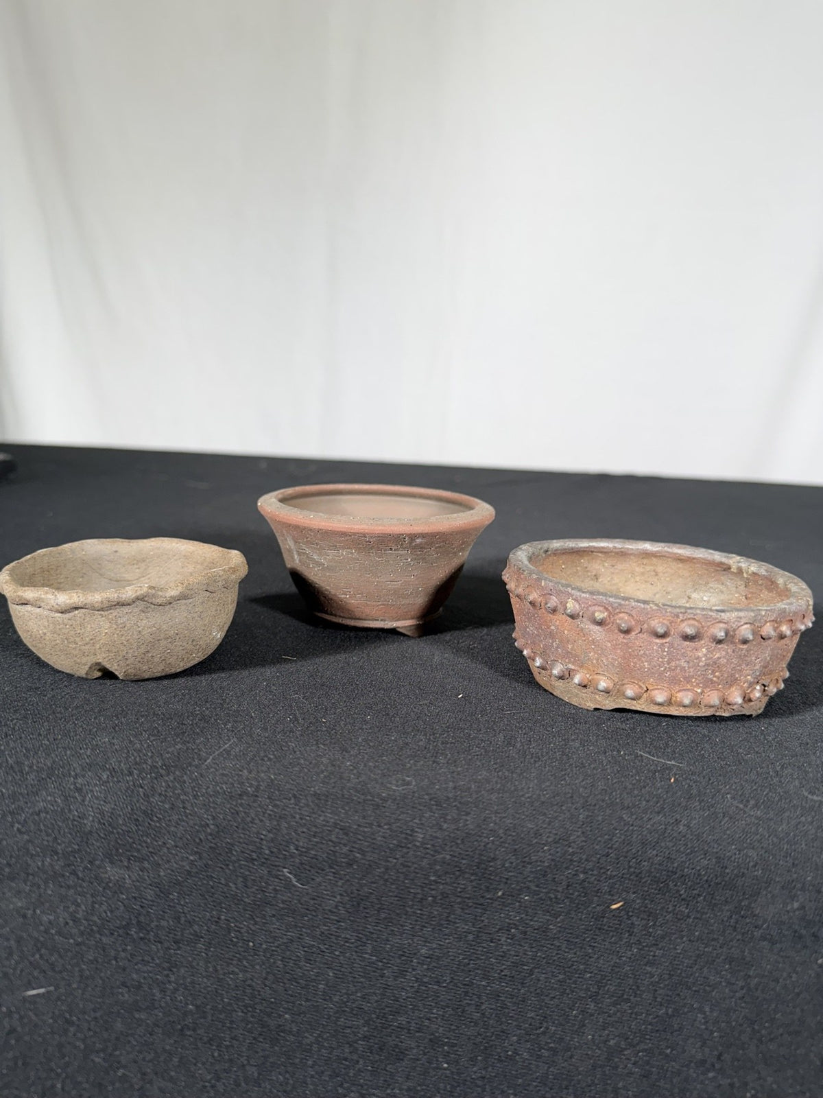 Shoseki beige organic mame pot, side view