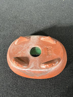 Bunzan mame oval, bottom showing feet, chop and drainage hole