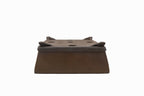 Large Rectangle Glazed Japanese Bonsai Pot by Gyouzan – Nail Signed, Cloud Feet, Inverted Flat Rim, Bottom Border