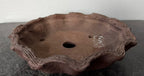 Ryugaku free-form round bonsai pot, interior