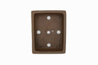 Large Rectangle Glazed Japanese Bonsai Pot by Gyouzan – Nail Signed, Cloud Feet, Inverted Flat Rim, Bottom Border