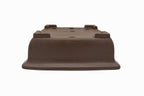 Large Rectangular Unglazed Gyouzan Japanese Bonsai Pot – Flared Rim, Masculine Chop, 18.5x16x4